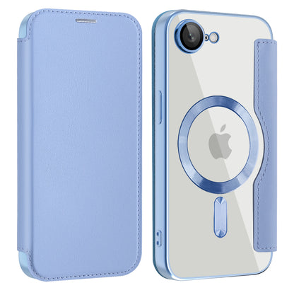 Capa MagSafe para Apple iPhone 17e / 16e, Techsuit, SmartMag Book, Azul