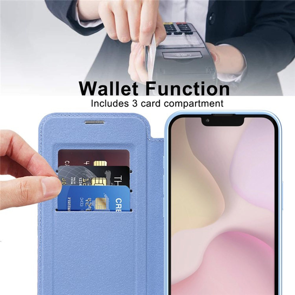 Capa MagSafe para Apple iPhone 17e / 16e, Techsuit, SmartMag Book, Azul