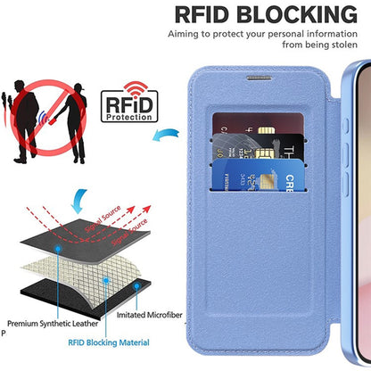 Capa MagSafe para Apple iPhone 17e / 16e, Techsuit, SmartMag Book, Azul