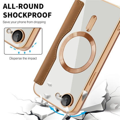 Capa MagSafe para Apple iPhone 17e / 16e, Techsuit, SmartMag Book, Castanha