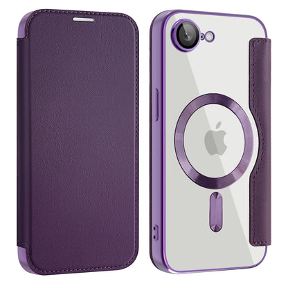 Capa MagSafe para Apple iPhone 17e / 16e, Techsuit, SmartMag Book, Roxo