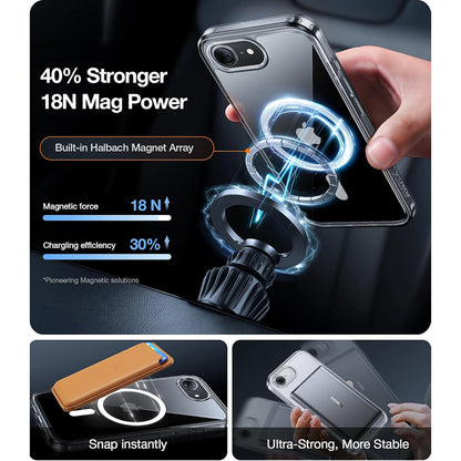 Capa MagSafe para Apple iPhone 17e / 16e, Torras, Guardian, Transparente