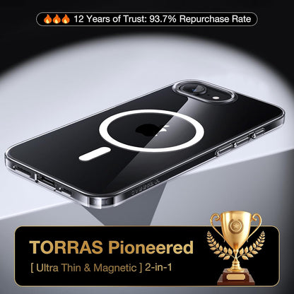 Capa MagSafe para Apple iPhone 17e / 16e, Torras, OriginFit, Transparente