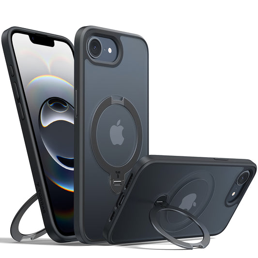 MagSafe Case for Apple iPhone 17e / 16e, Torras, Ostand Spin, Black