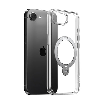 Capa MagSafe para Apple iPhone 17e / 16e, Torras, Ostand Spin, Transparente