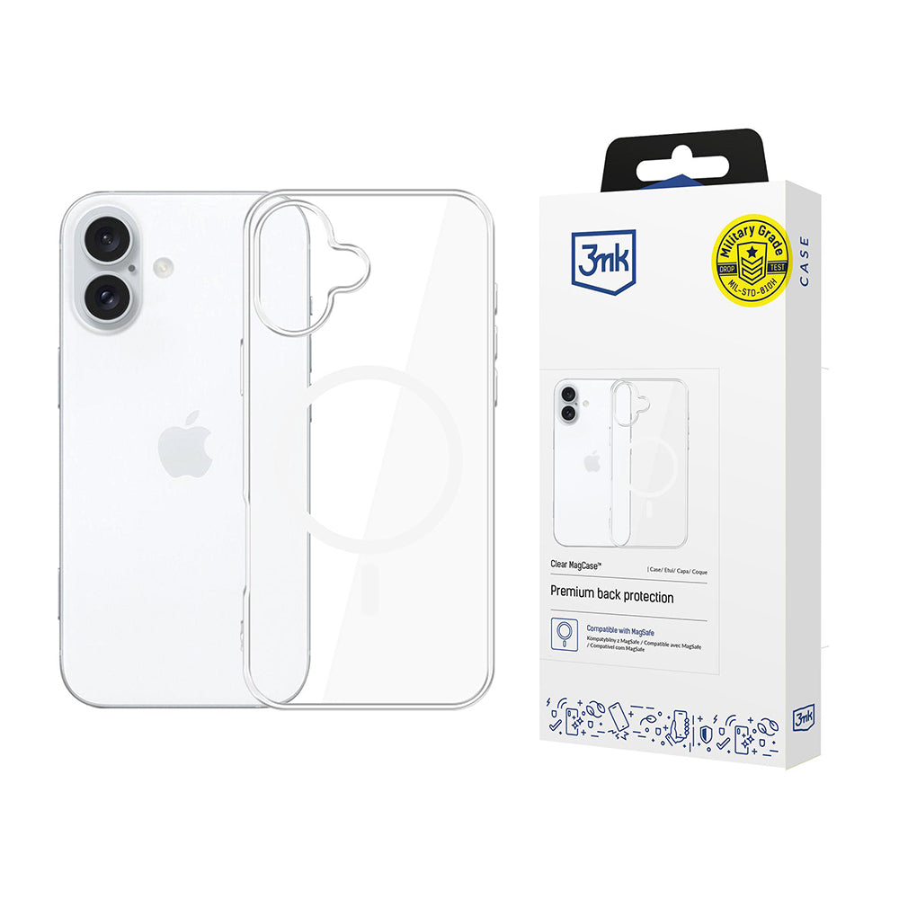 Capa MagSafe para Apple iPhone 17, 3MK, Clear MagCase, Transparente
