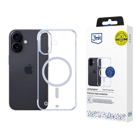 Capa MagSafe para Apple iPhone 17, 3MK, Apenas 20g, Transparente