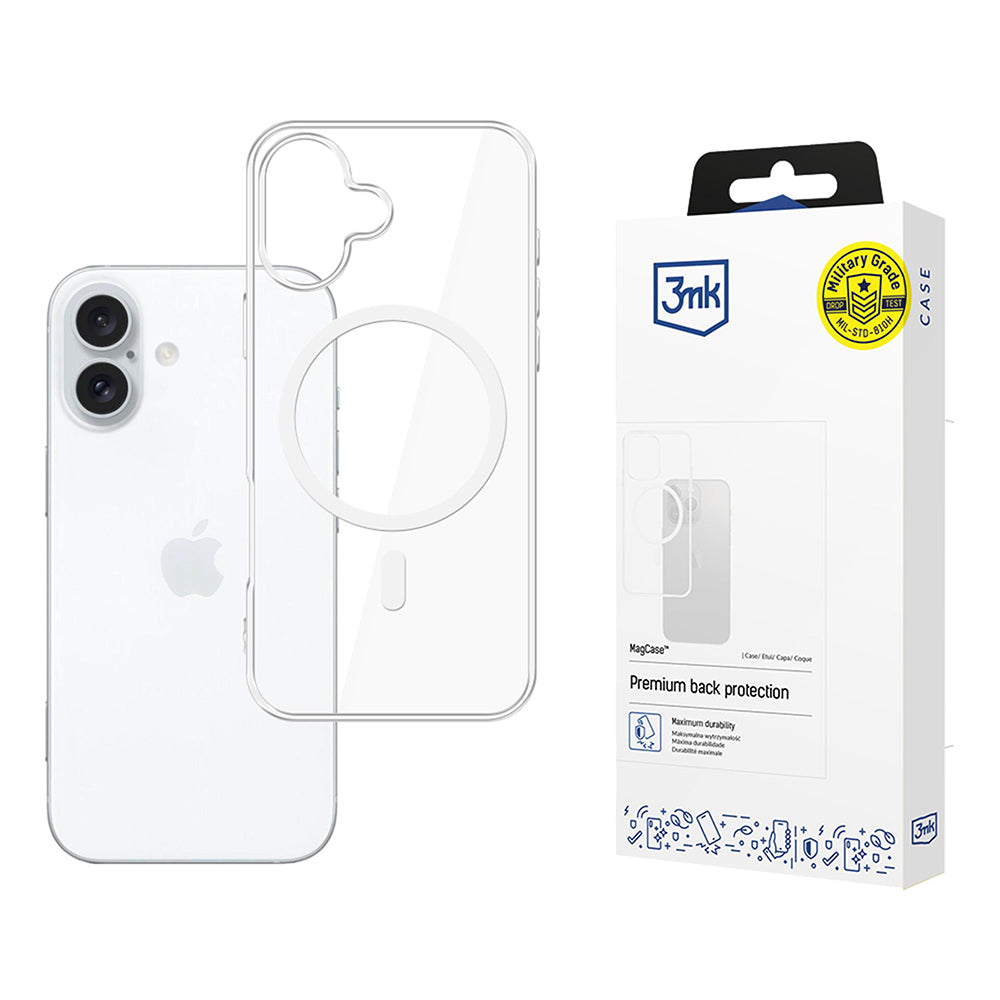 Capa MagSafe para Apple iPhone 17, 3MK, MagCase, Transparente