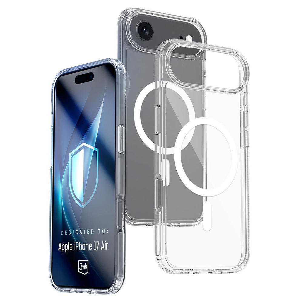 Capa MagSafe para Apple iPhone 17 Air, 3MK, Armor MagCase, Transparente