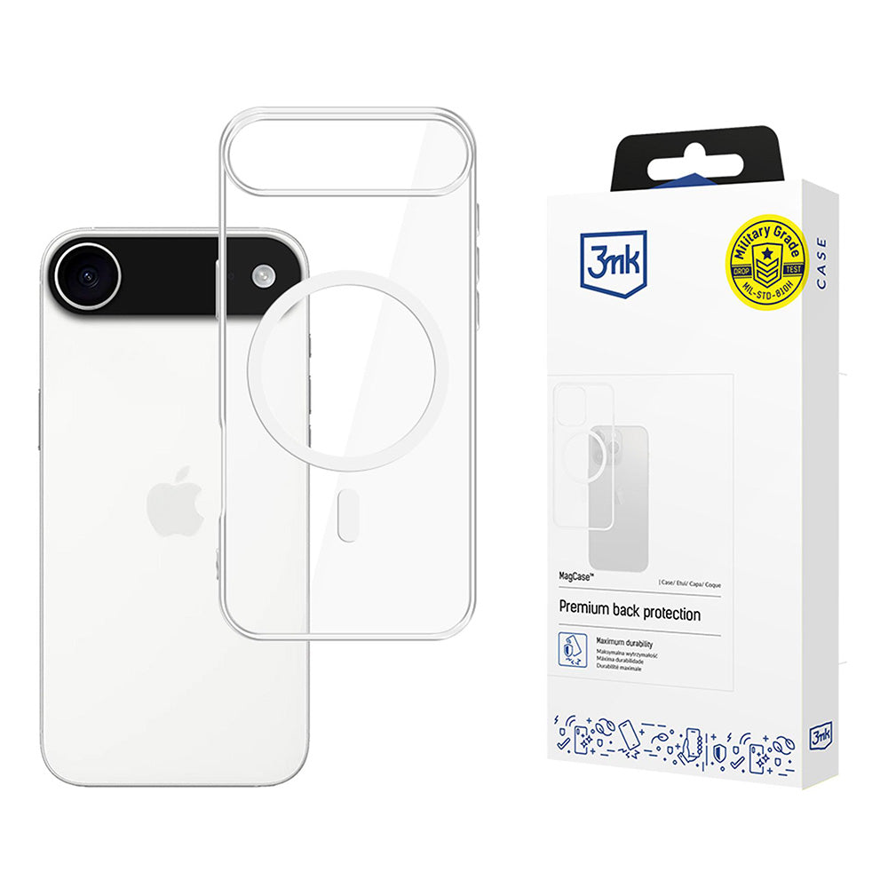 Capa MagSafe para Apple iPhone 17 Air, 3MK, MagCase, Transparente