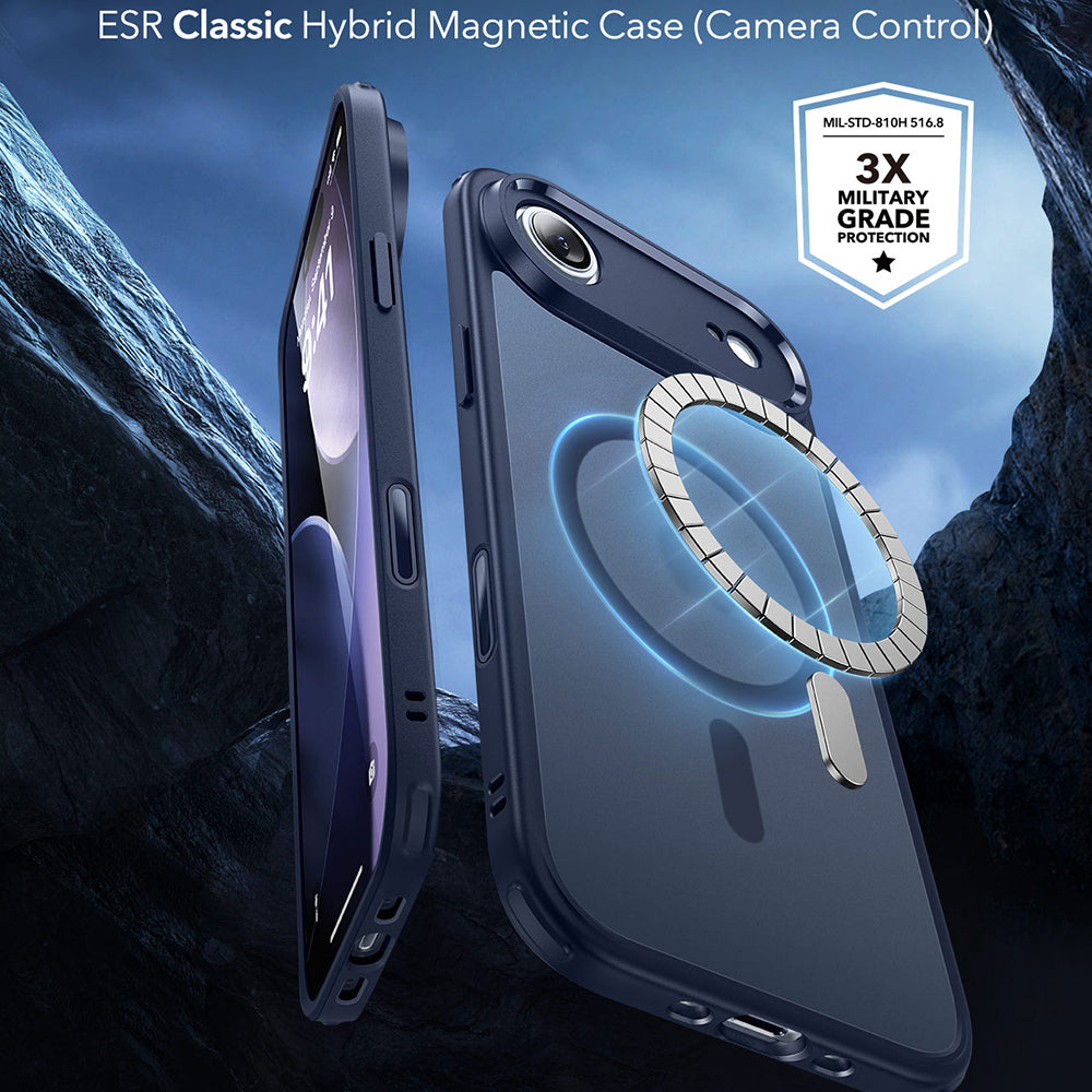 Capa MagSafe para Apple iPhone 17 Air, ESR, Classic Hybrid, Azul Acetinado