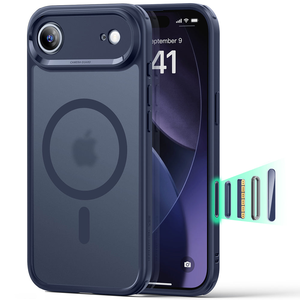 Capa MagSafe para Apple iPhone 17 Air, ESR, Classic Hybrid, Azul Acetinado