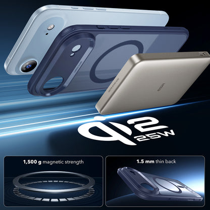 Capa MagSafe para Apple iPhone 17 Air, ESR, Classic Hybrid, Azul Acetinado