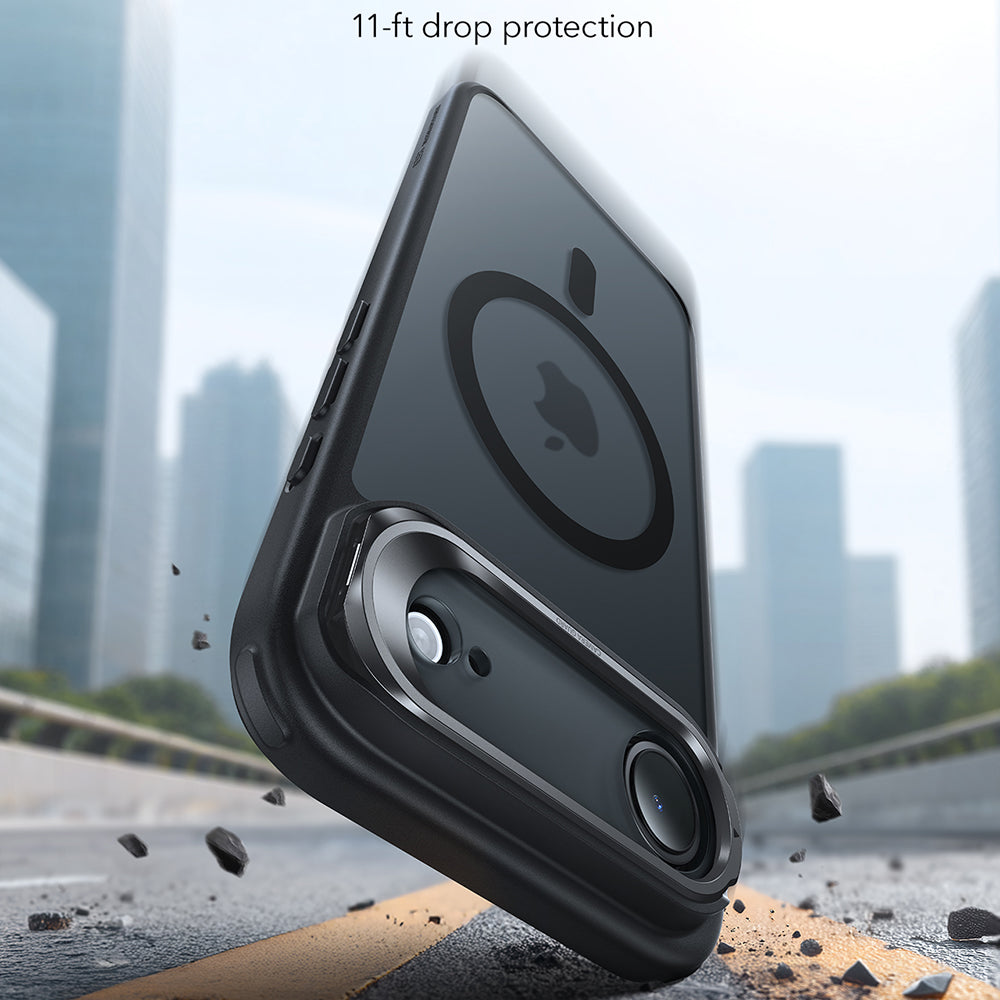 Capa MagSafe para Apple iPhone 17 Air, ESR, Classic Hybrid Kickstand, Preta Fosca