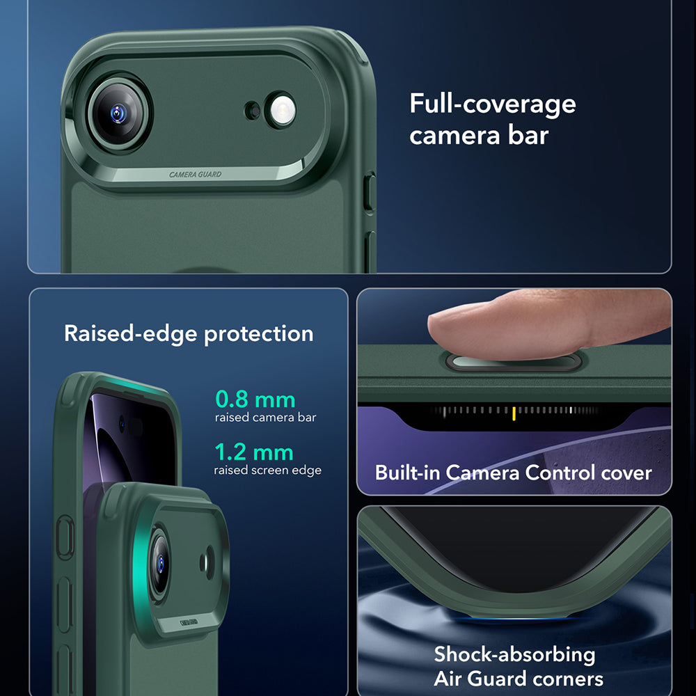 Capa MagSafe para Apple iPhone 17 Air, ESR, Classic Hybrid, Verde Acetinado