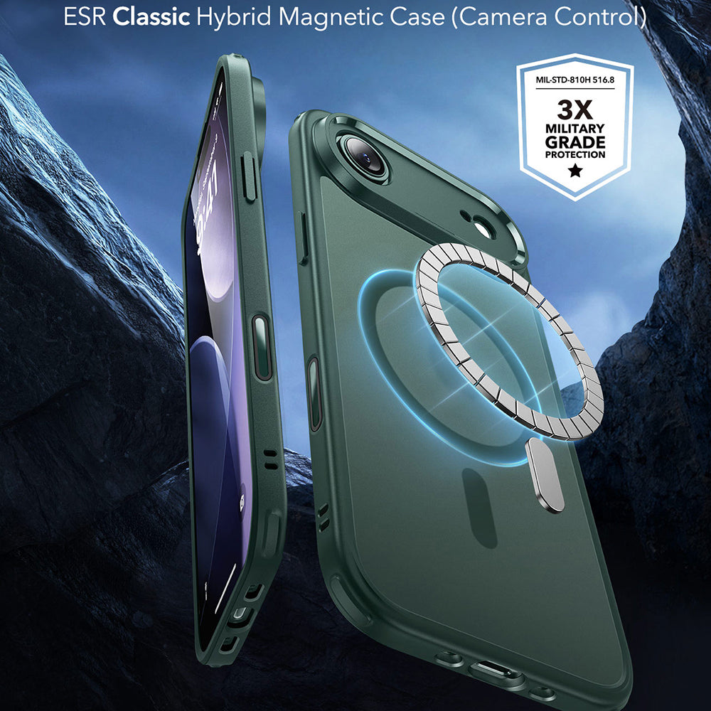 Capa MagSafe para Apple iPhone 17 Air, ESR, Classic Hybrid, Verde Acetinado