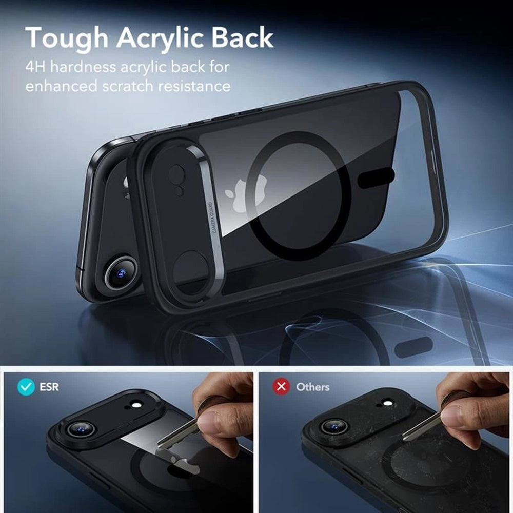 Capa MagSafe para Apple iPhone 17 Air, ESR, Classic Hybrid com Protetor de Tela, Preta Transparente