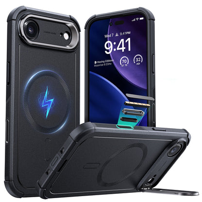 Capa MagSafe para Apple iPhone 17 Air, ESR, Cyber Armor Kickstand, Preta