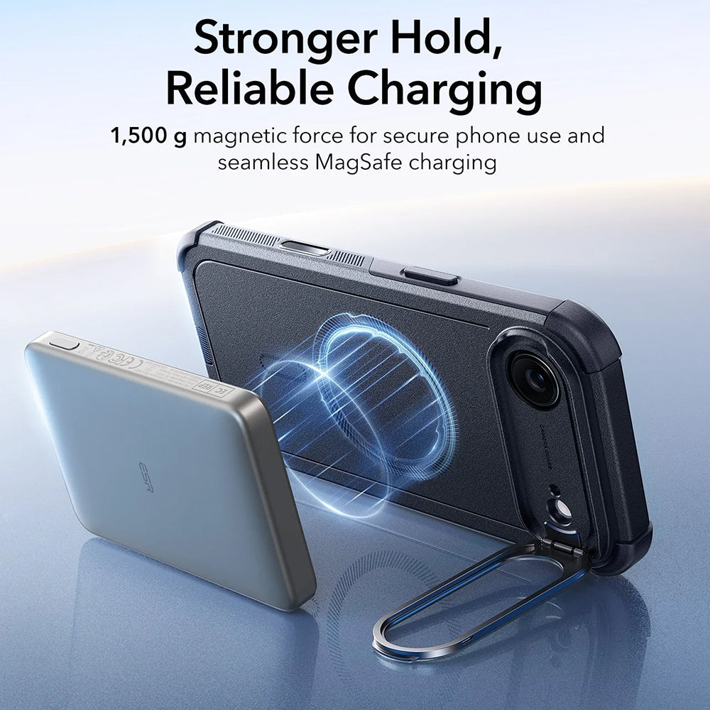 Capa MagSafe para Apple iPhone 17 Air, ESR, Cyber Armor Kickstand, Preta