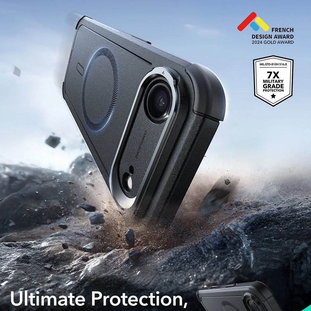 Capa MagSafe para Apple iPhone 17 Air, ESR, Cyber Armor Kickstand, Preta