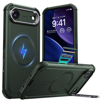 Capa MagSafe para Apple iPhone 17 Air, ESR, Cyber Armor Kickstand, Verde