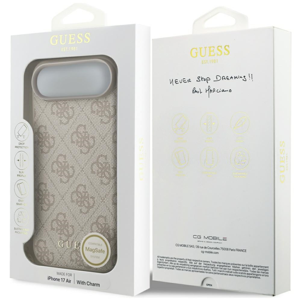 Capa MagSafe para Apple iPhone 17 Air, Guess, 4G Charm Cradle, Rosa
