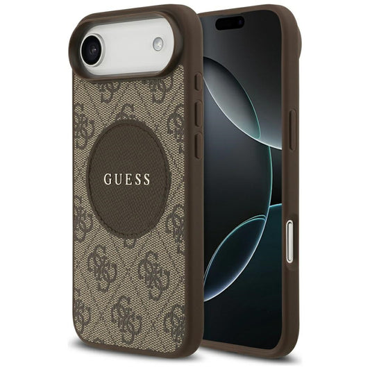 Capa MagSafe para Apple iPhone 17 Air, Guess, 4G Circle Classic Logo, Marrom
