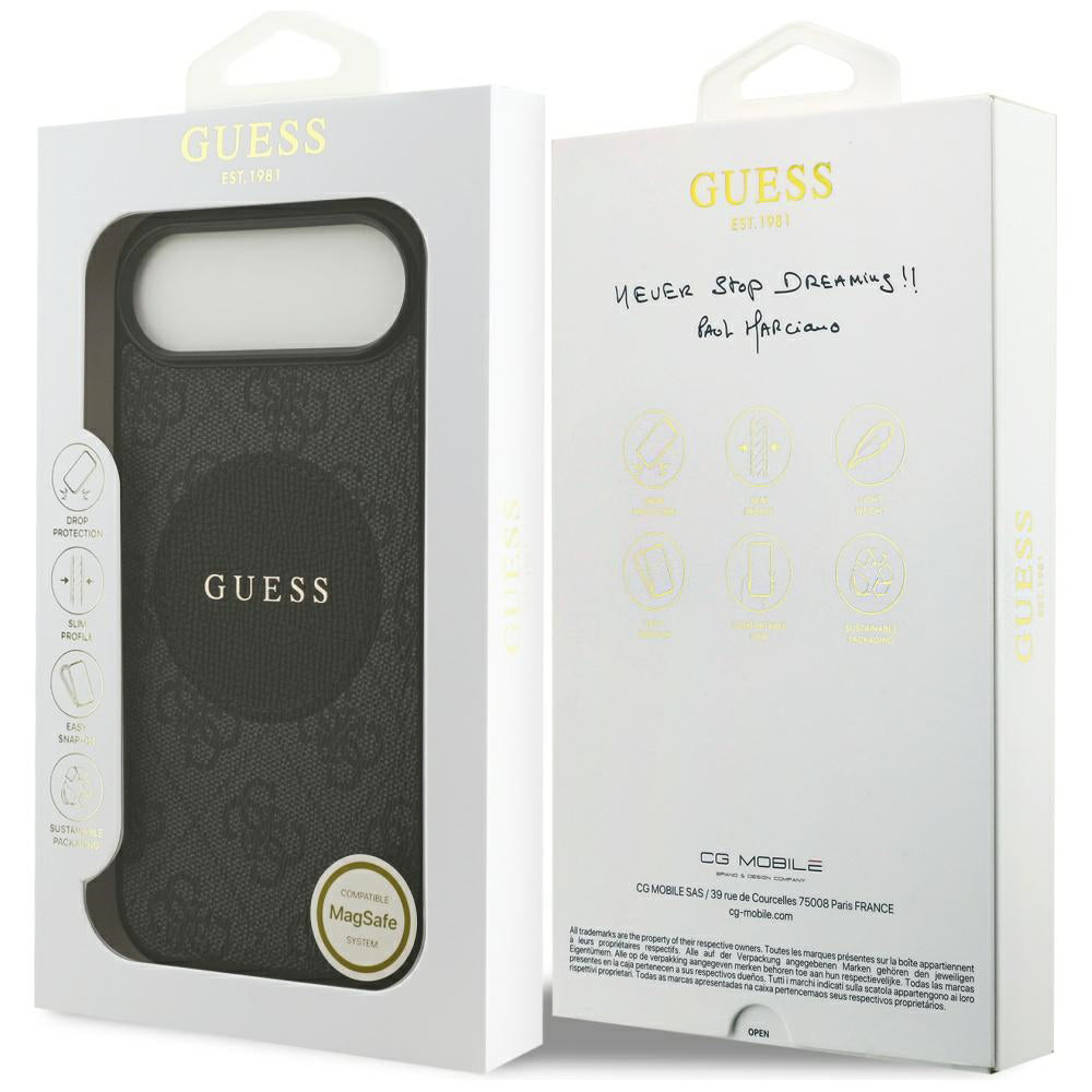 Capa MagSafe para Apple iPhone 17 Air, Guess, 4G Circle Classic Logo, Preta