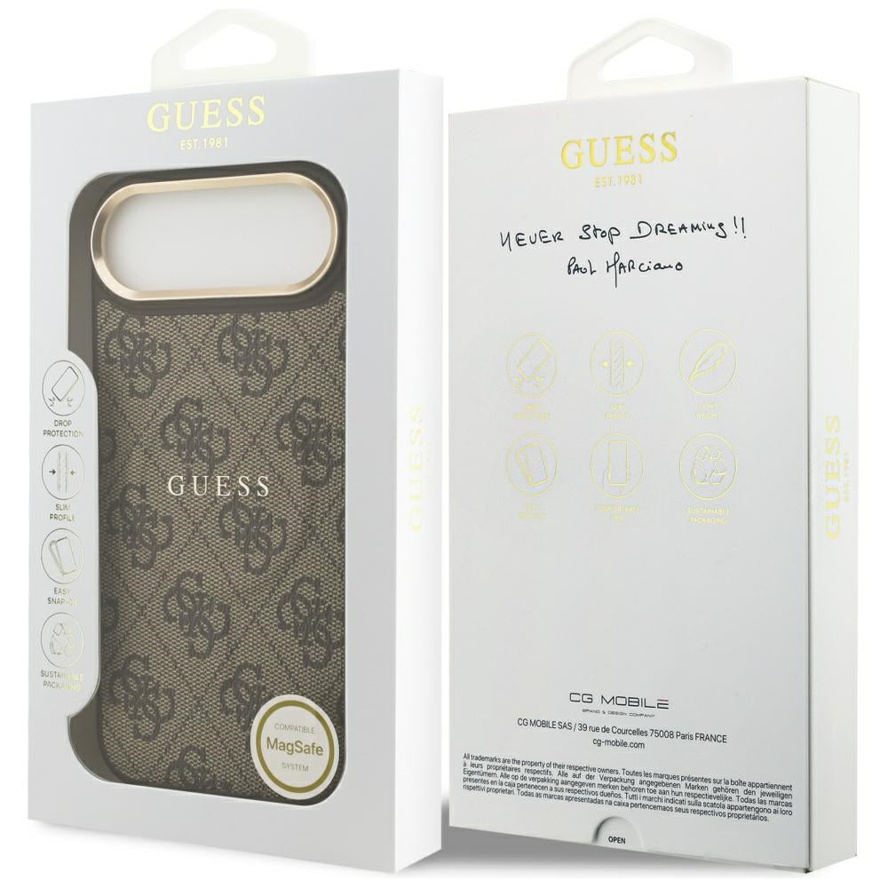 Capa MagSafe para Apple iPhone 17 Air, Guess, 4G Classic, Castanho