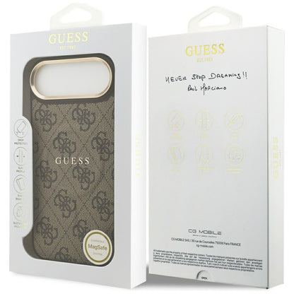 Capa MagSafe para Apple iPhone 17 Air, Guess, 4G Classic, Castanho