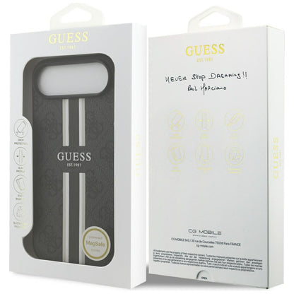 Capa MagSafe para Apple iPhone 17 Air, Guess, 4G Printed Stripes, Preta
