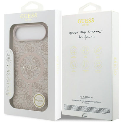 Capa MagSafe para Apple iPhone 17 Air, Guess, 4G Ring Classic Logo, Rosa