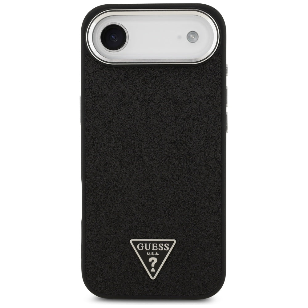 Capa MagSafe para Apple iPhone 17 Air, Guess, Glitter Triangle Logo, Preta