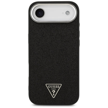 Capa MagSafe para Apple iPhone 17 Air, Guess, Glitter Triangle Logo, Preta
