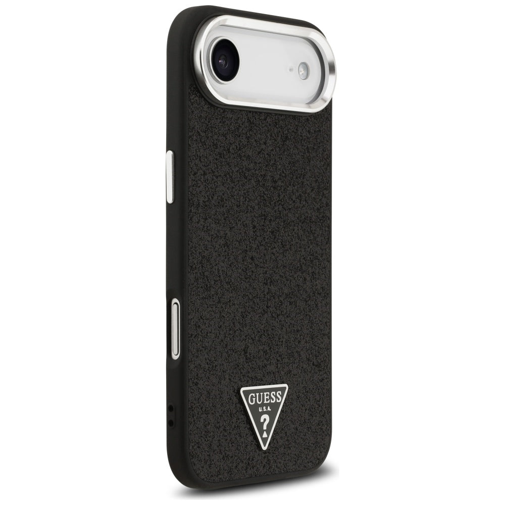 Capa MagSafe para Apple iPhone 17 Air, Guess, Glitter Triangle Logo, Preta