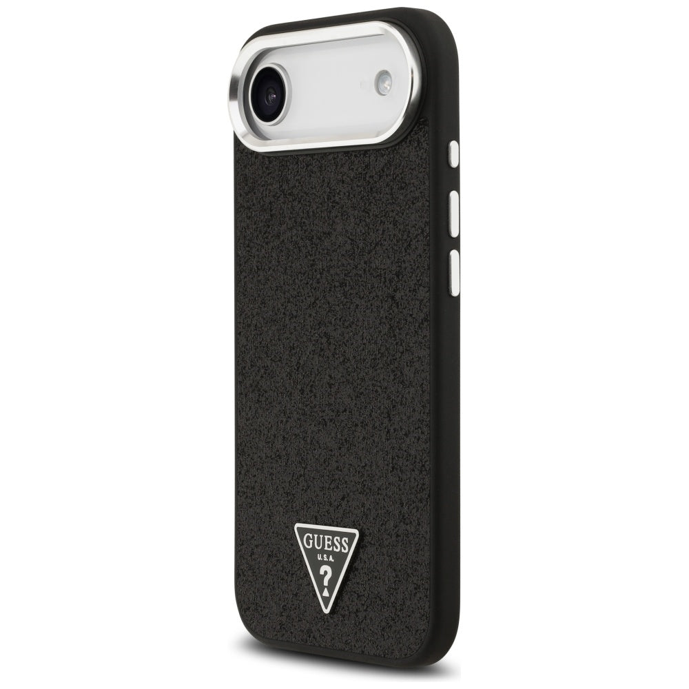Capa MagSafe para Apple iPhone 17 Air, Guess, Glitter Triangle Logo, Preta