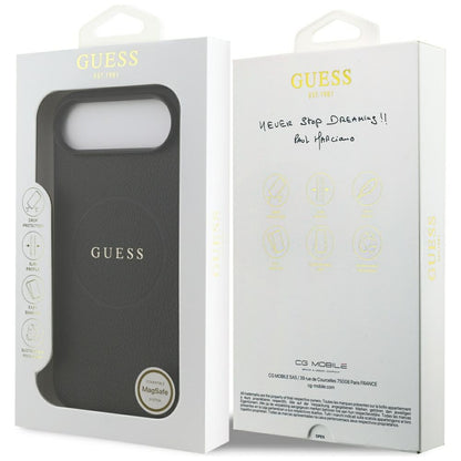 Capa MagSafe para Apple iPhone 17 Air, Guess, Grained Gold Ring, Preta