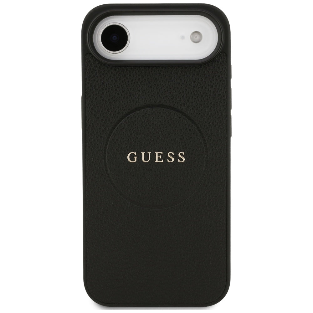 Capa MagSafe para Apple iPhone 17 Air, Guess, Grained Gold Ring, Preta