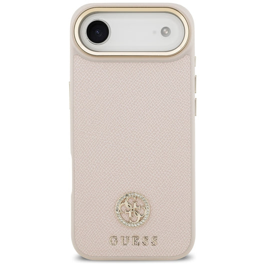 Capa MagSafe para Apple iPhone 17 Air, Guess, Grained Strass Logo, Rosa