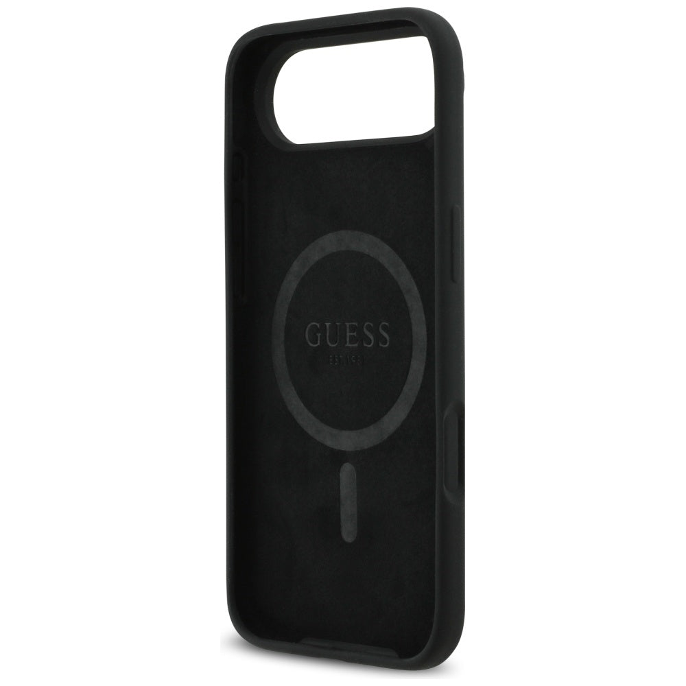 Capa MagSafe para Apple iPhone 17 Air, Guess, Logo Triângulo, Preta
