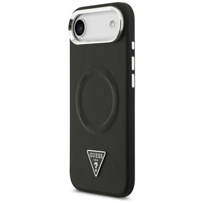 Capa MagSafe para Apple iPhone 17 Air, Guess, Logotipo Triangular, Preta Prateada