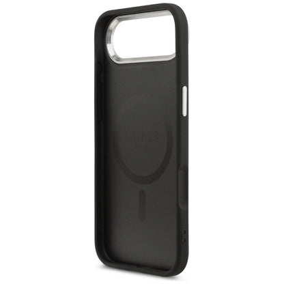 Capa MagSafe para Apple iPhone 17 Air, Guess, Logotipo Triangular, Preta Prateada