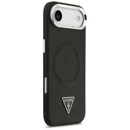Capa MagSafe para Apple iPhone 17 Air, Guess, Logotipo Triangular, Preta Prateada