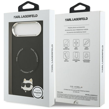 Capa MagSafe para Apple iPhone 17 Air, Karl Lagerfeld, Choupette Pin, Preta