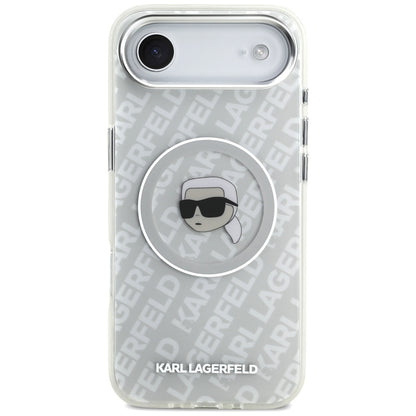 Capa MagSafe para Apple iPhone 17 Air, Karl Lagerfeld, IML Karl`s Head, Cinza