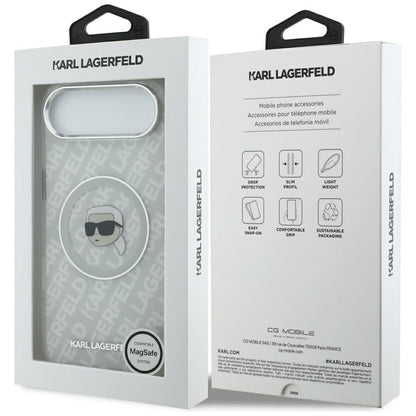 Capa MagSafe para Apple iPhone 17 Air, Karl Lagerfeld, IML Karl`s Head, Cinza