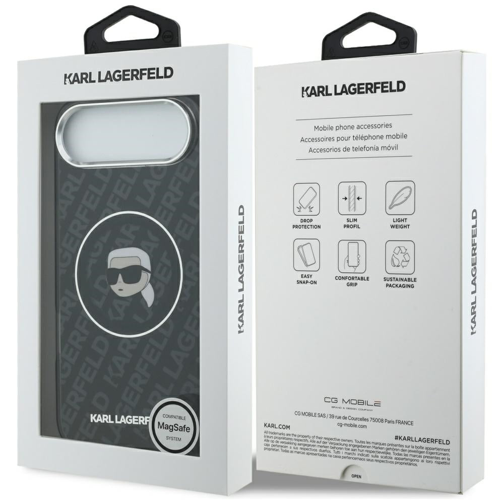 Capa MagSafe para Apple iPhone 17 Air, Karl Lagerfeld, IML Karl`s Head, Preta