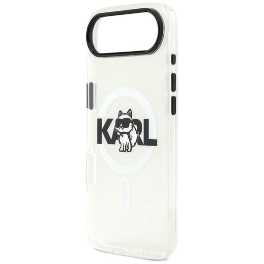 Capa MagSafe para Apple iPhone 17 Air, Karl Lagerfeld, IML Sketch Logo Choupette, Transparente