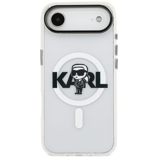 Capa MagSafe para Apple iPhone 17 Air, Karl Lagerfeld, IML Sketch Logo Karl, Transparente