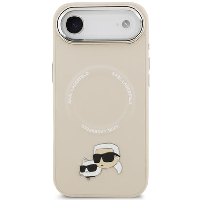 Capa MagSafe para Apple iPhone 17 Air, Karl Lagerfeld, Karl & Choupette Pins, Bege